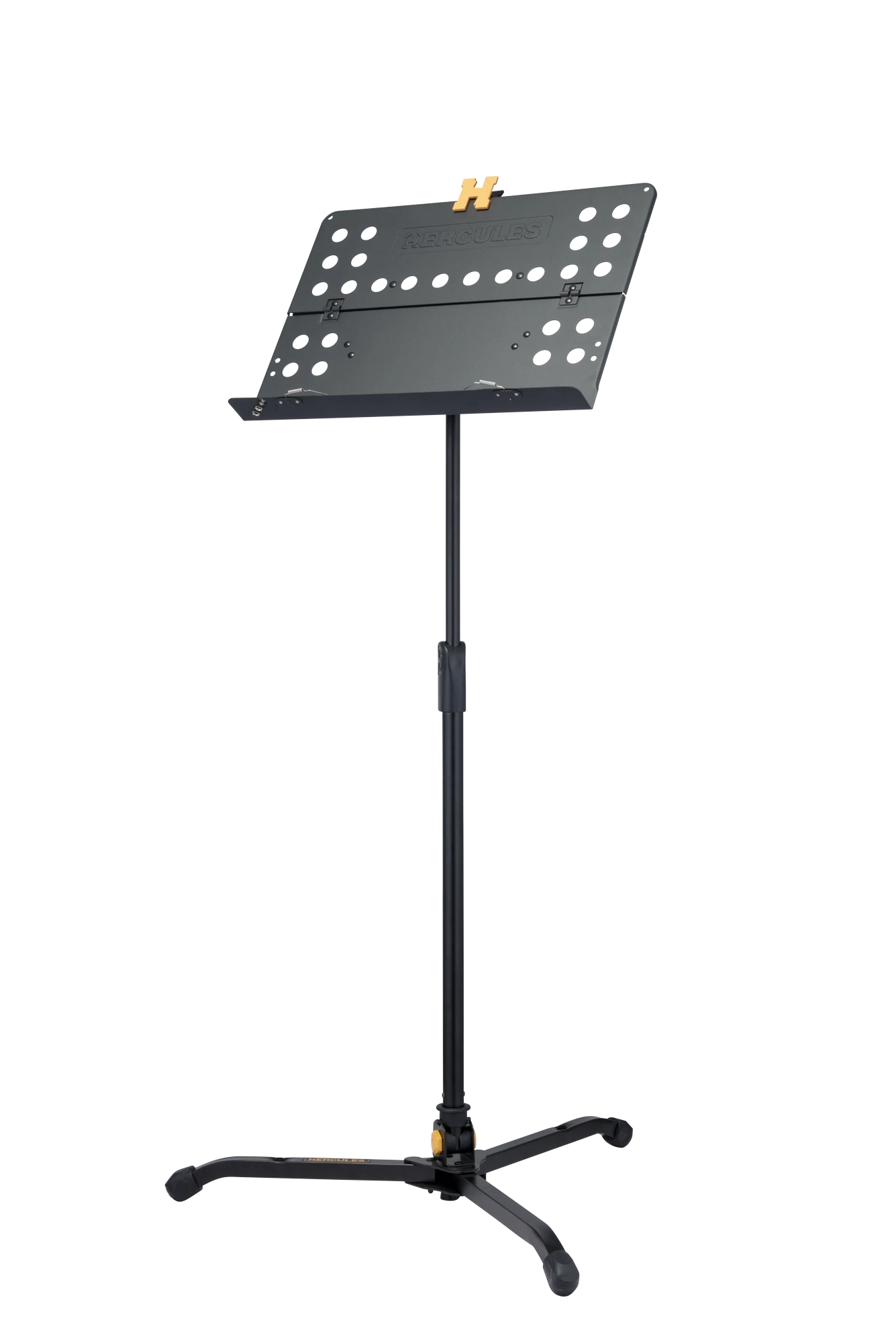 Hercules HCBS-311B Blasorchesternotenpult, Quik-N-EZ, Lochblech-Notenauflage, faltbar